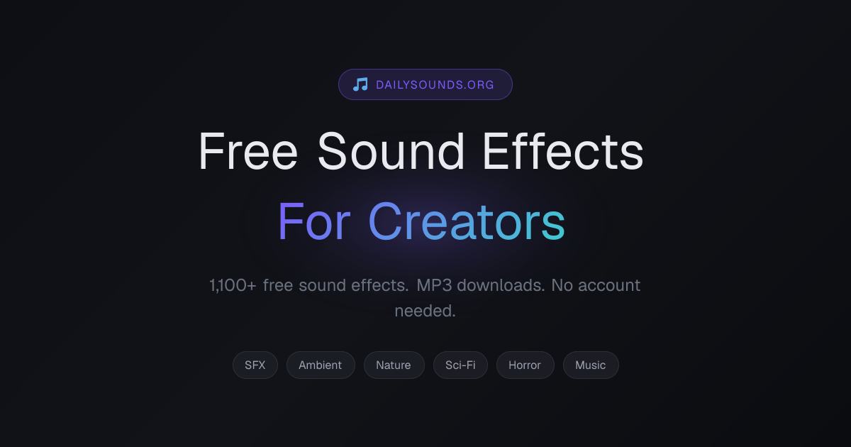 DailySounds — Free Sound Effects & Audio Samples